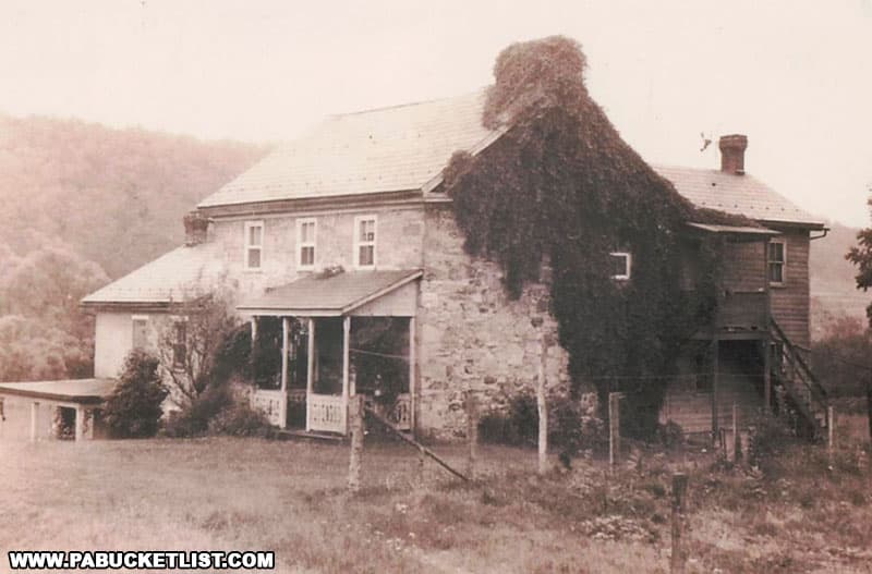 Historic photo of the Brumbaugh homestead near Raystown Lake in Huntingdon County PA.
