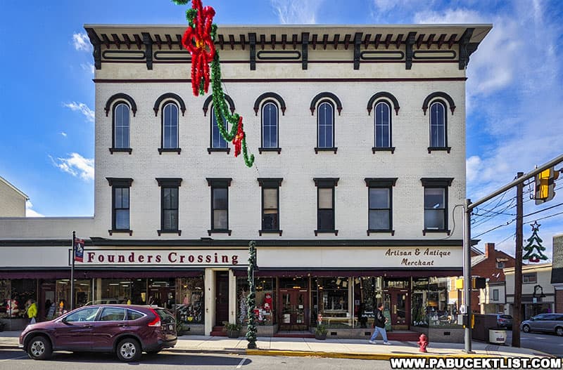 Founders Crossing antique store and flea market in Bedford, Pennsylvania.