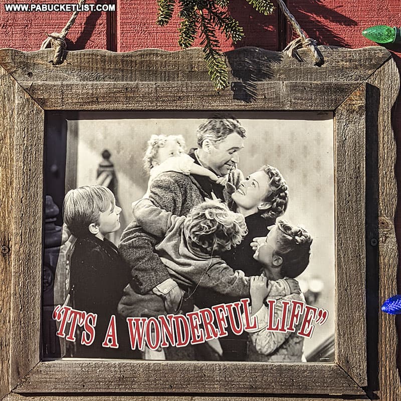 "It's A Wonderful Life" memorabilia displayed in downtown Indiana, PA.