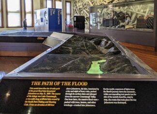 Path of the Flood 3D model at the Johnstown Flood Museum in Cambria County.