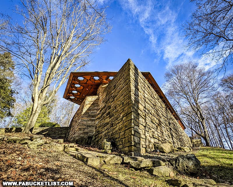 Kentuck Knob resembles a ship emerging from the hillside when viewed from below.