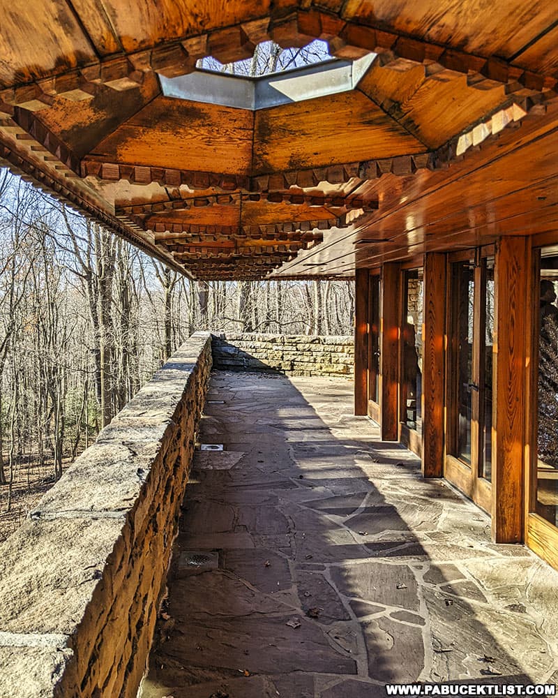 The wrap-around porch off the back of Kentuck Knob.