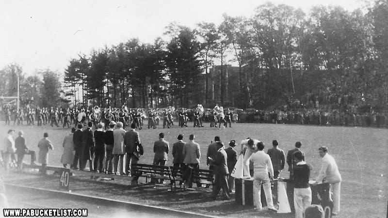 Blue Band playing at the Penn State - Colgate football game in 1942.