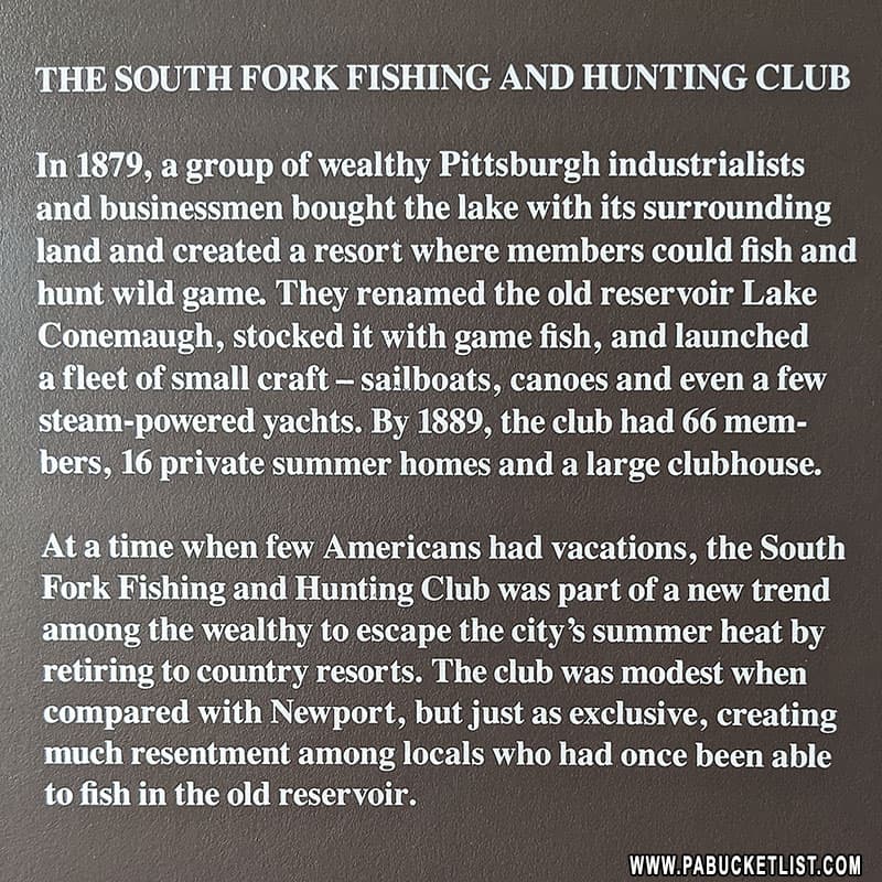History of the South Fork Fishing and Hunting Club.