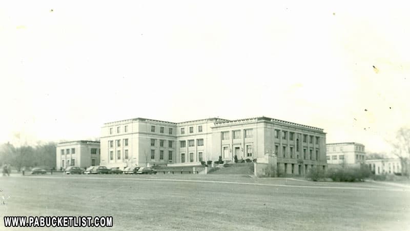 Rear of Sparks Building at Penn State in the 1940s.