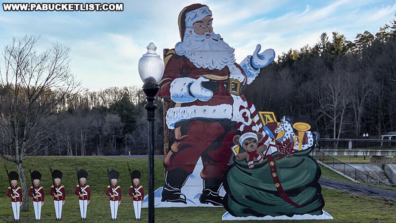 The 37.5 foot-tall Santa at Cold Stream Park in Philipsburg, PA.