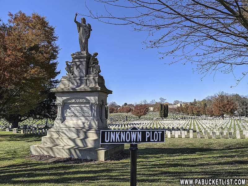 Plot for the unknown victims of the Johnstown Flood of 1889, located at Grandview Cemetery just minutes from the Johnstown Flood Museum.