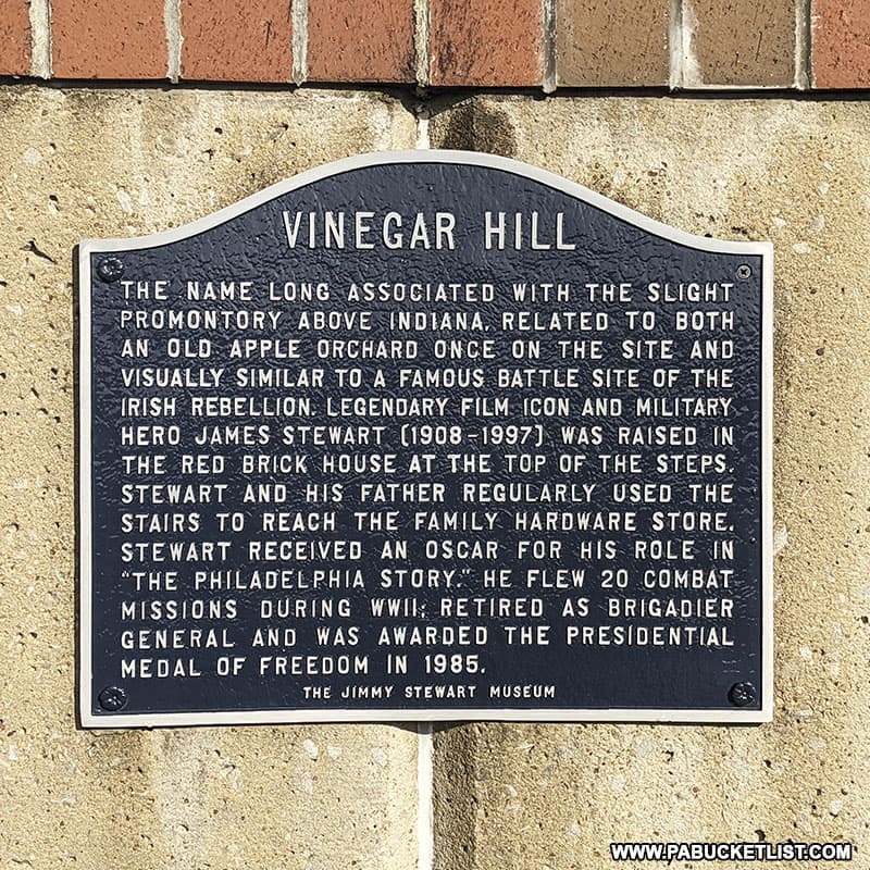 Vinegar Hill historical marker in Indiana, PA.