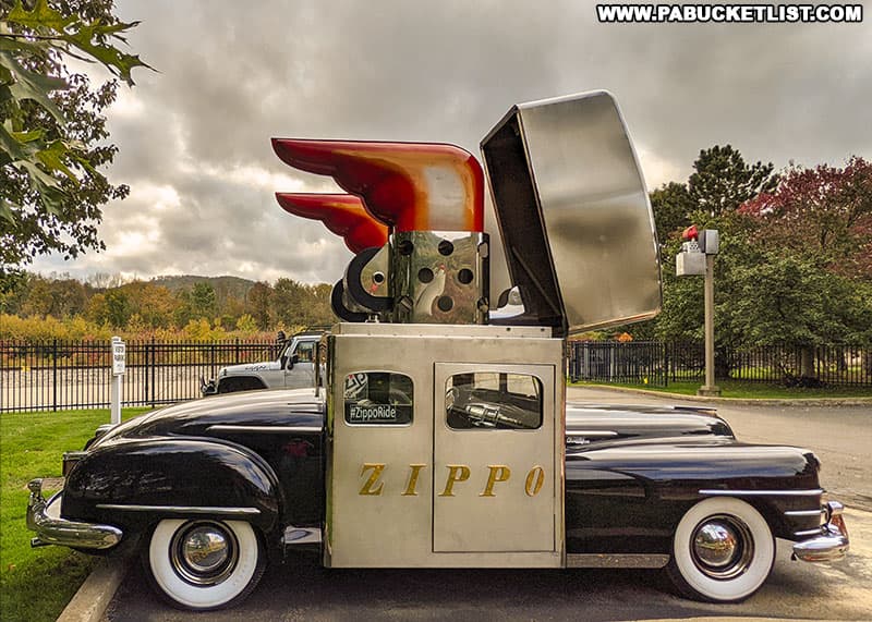 The Zippo Car, parked outside the Zippo/Case Museum in Bradford, Pennsylvania.