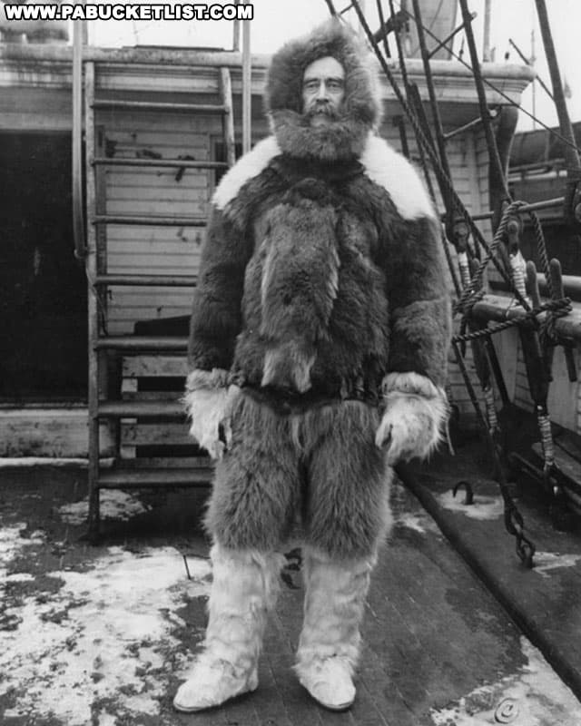 Admiral Peary in his fur parka.