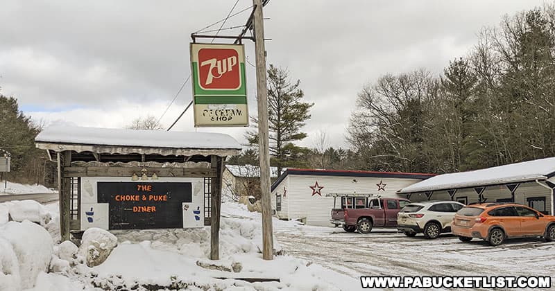 The Choke and Puke Diner at the Loganton exit of Interstate 80 in Clinton County, Pennsylvania.