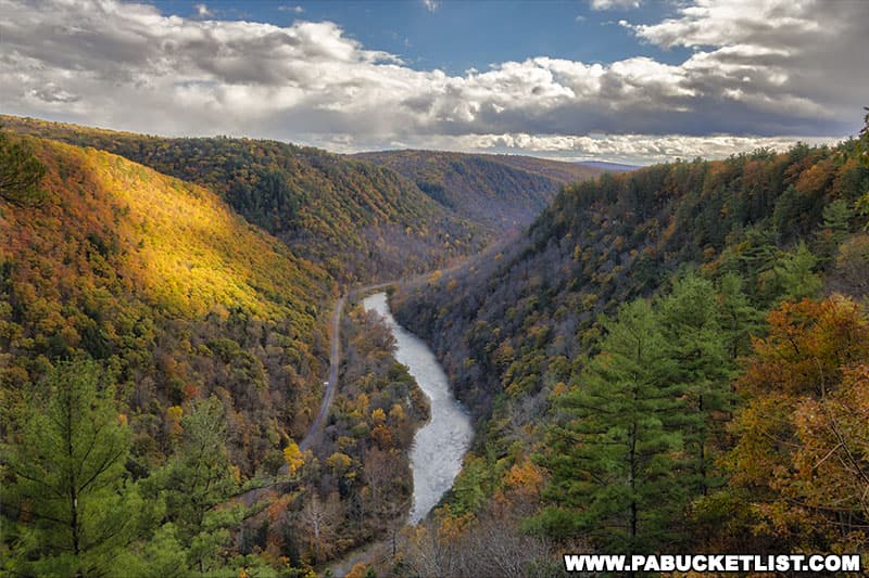 View of the Pine Creek Gorge looking south from Colton Point State Park.
