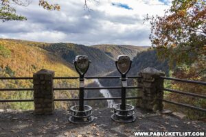 Fall foliage views to the south from Colton Point State Park in the PA Grand Canyon.