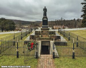 Entrance to Prince Gallitzin's crypt in front of Saint Michael's Church in Loretto, PA.