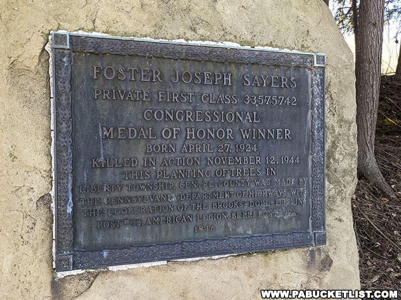 Foster Joseph Sayers Monument at Bald Eagle State Park in Centre County Pennsylvania.