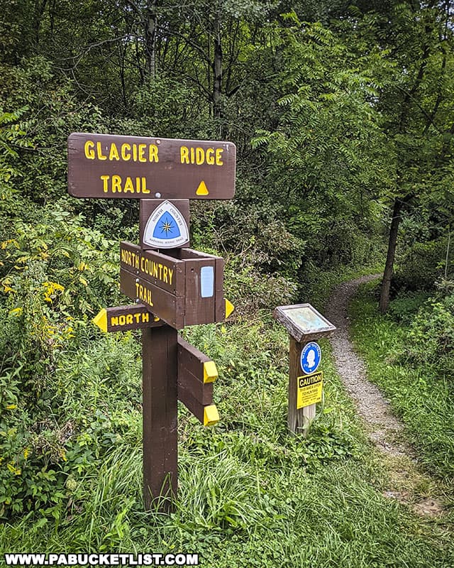 The Glacier Ridge Trail at Moraine State Park in Butler County Pennsylvania.
