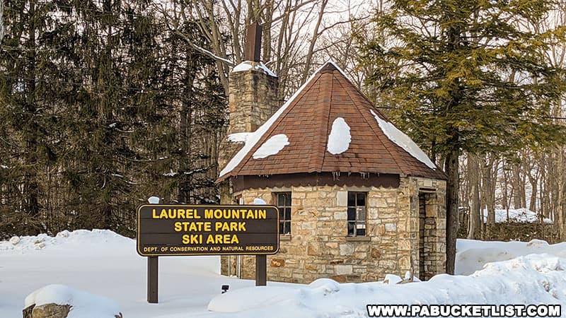 Entrance to Laurel Mountain State Park ski area.