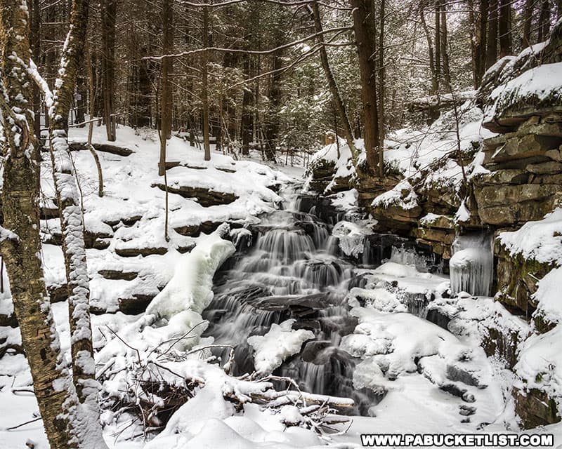 McElhattan Falls in Clinton County, near Rosecrans Falls.