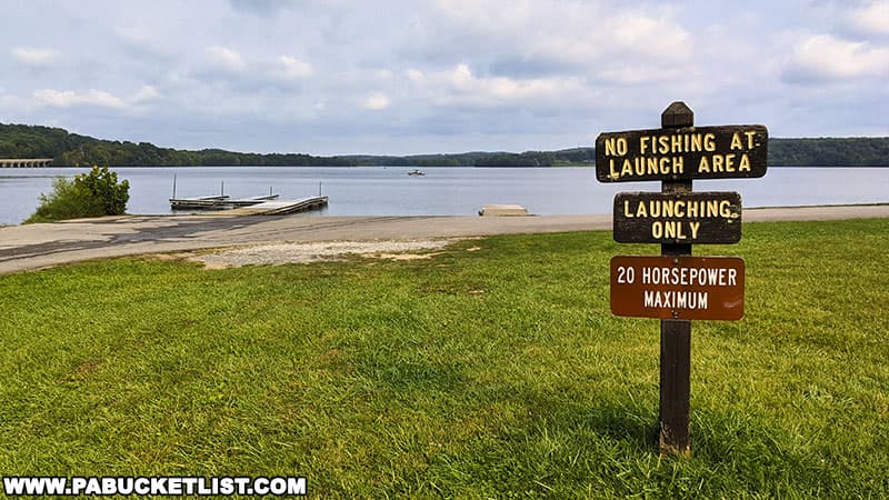 Boat launch on the South Shore of Lake Arthur at Moraine State Park in Butler County, PA.