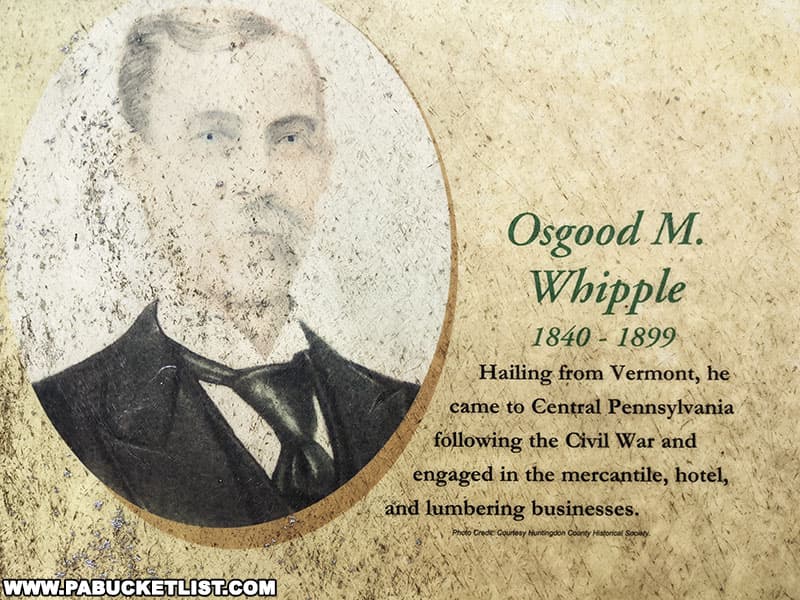 Biography of Osgood Whipple, who Whipple Dam State Park is named after.