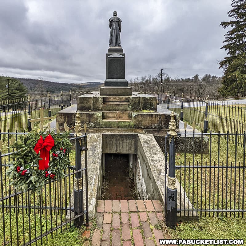 Prince Gallitzin's crypt in Cambria County, PA.