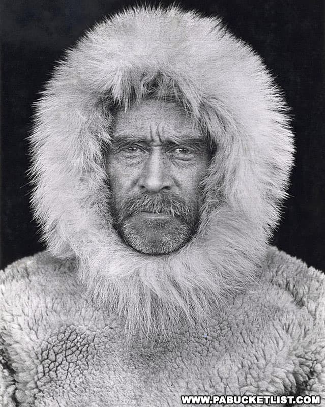 Admiral Peary portrait in a fur parka.