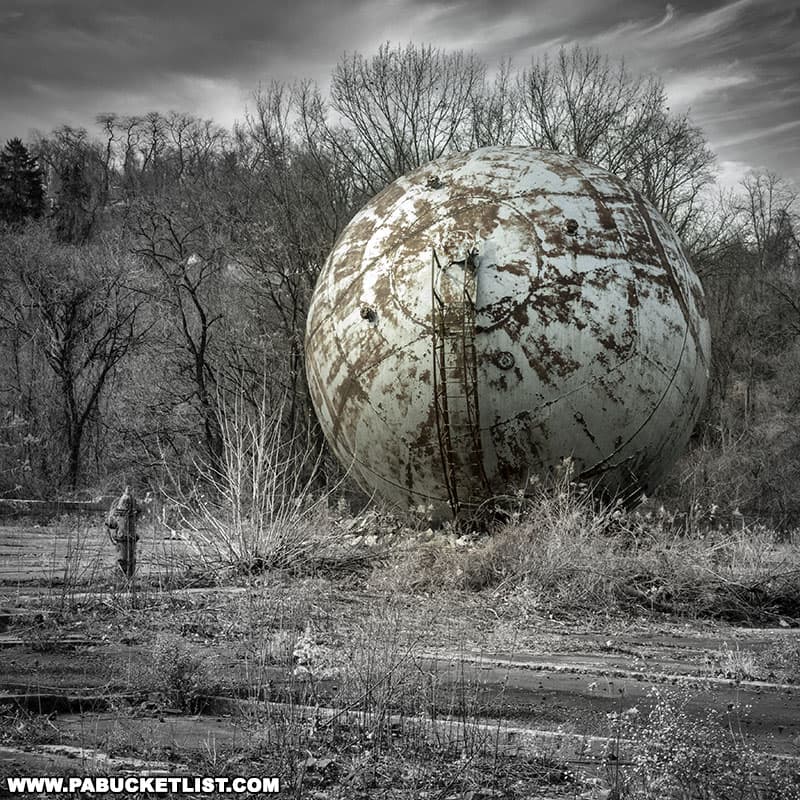 The abandoned Westinghouse Atom Smasher, built in 1937.