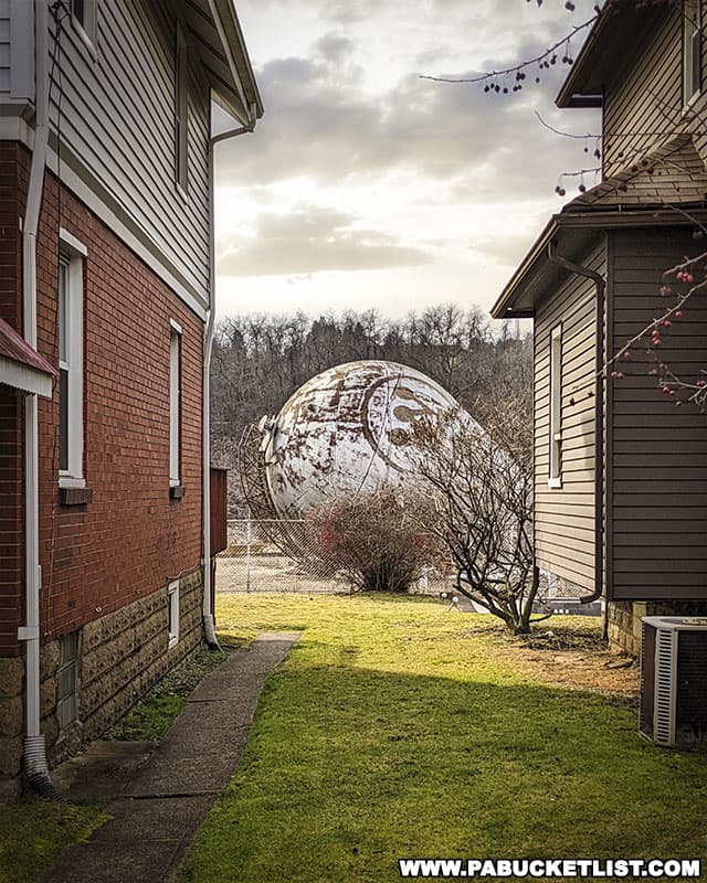 View of the Westinghouse Atom Smasher from avenue D in Forest Hills, PA.