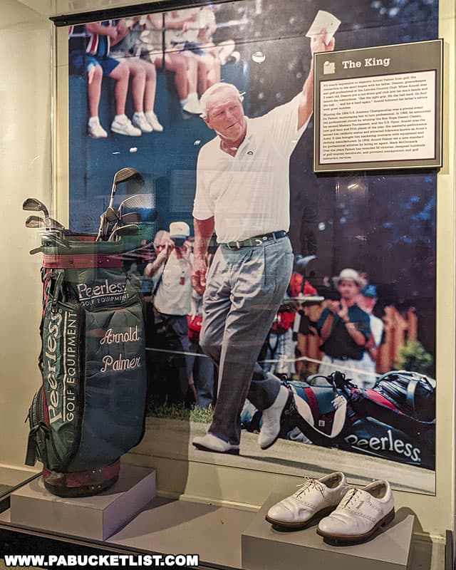 Arnold Palmer exhibit at the Heinz History Center in Pittsburgh Pennsylvania.