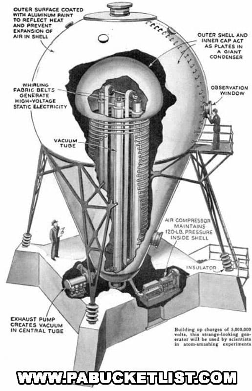 A cutaway image of how the Westinghouse Atom Smasher works.