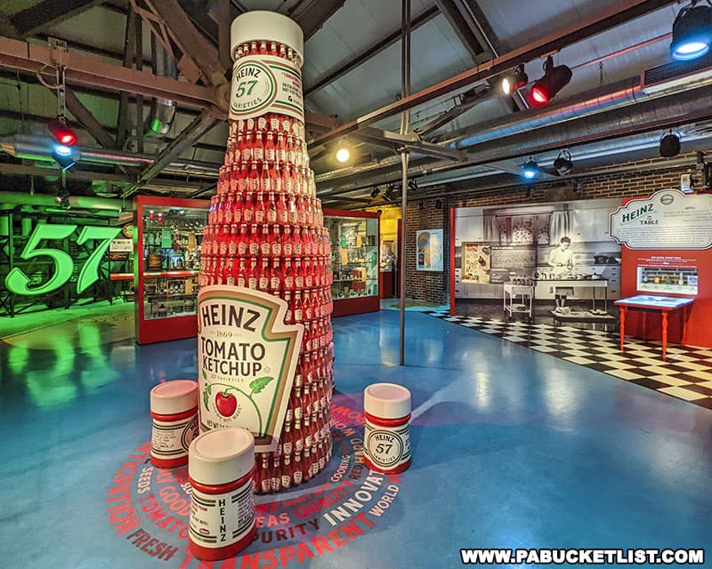 Giant Heinz ketchup bottle at the Heinz History Center in Pittsburgh PA.