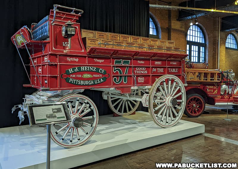 Heinz delivery wagon on display at the Heinz History Center in Pittsburgh PA.