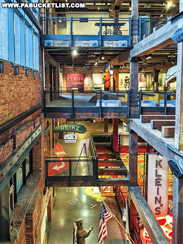 There are six floors of exhibits at the Heinz History Center in Pittsburgh Pennsylvania.