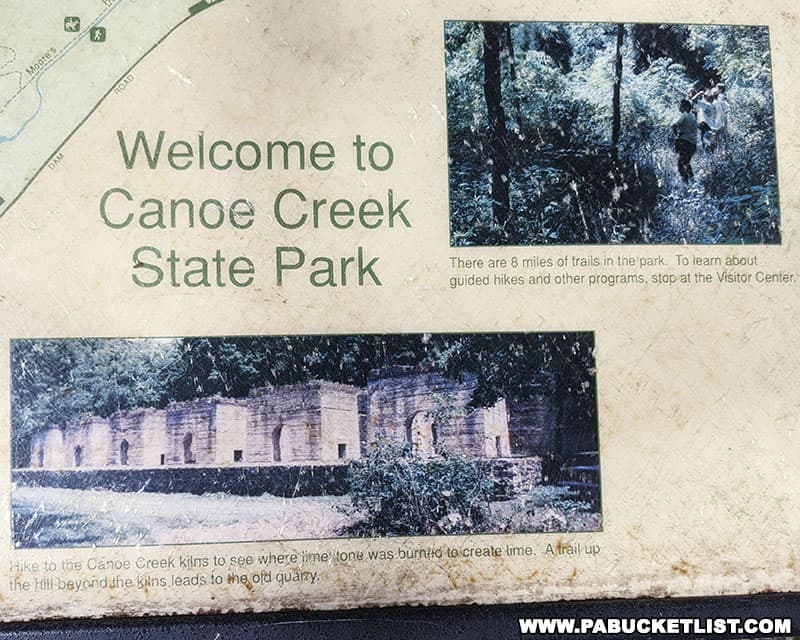 HIking at Canoe Creek State Park in Blair County Pennsylvania.