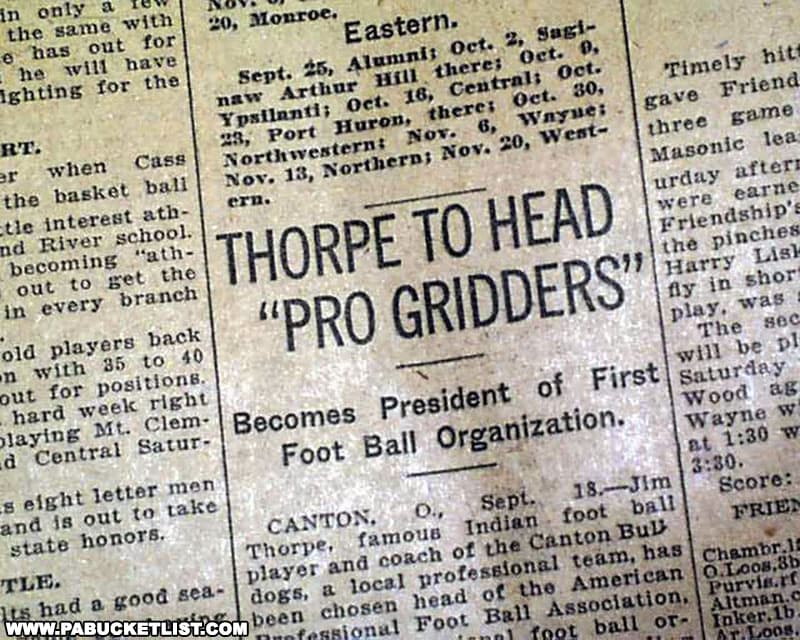 Jim Thorpe was the first president of what became the National Football League.