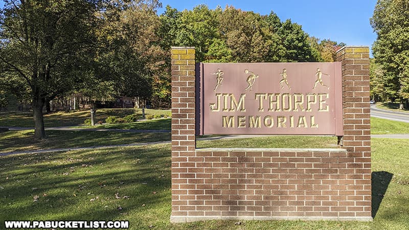 The Jim Thorpe Memorial in Carbon County Pennsylvania.