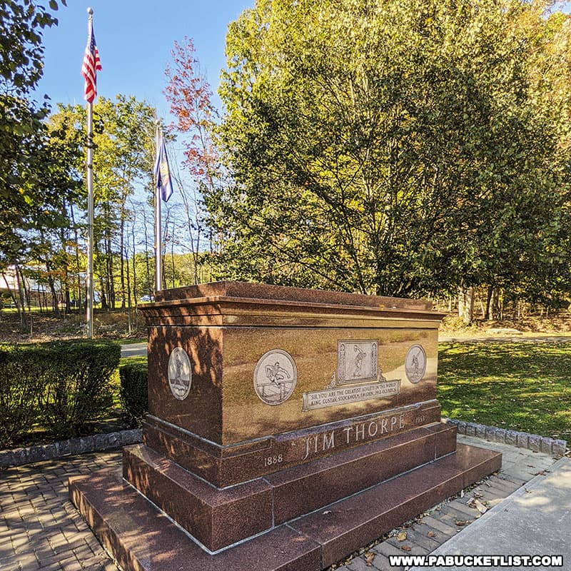 Jim Thorpe Memorial Park in Carbon County Pennsylvania.