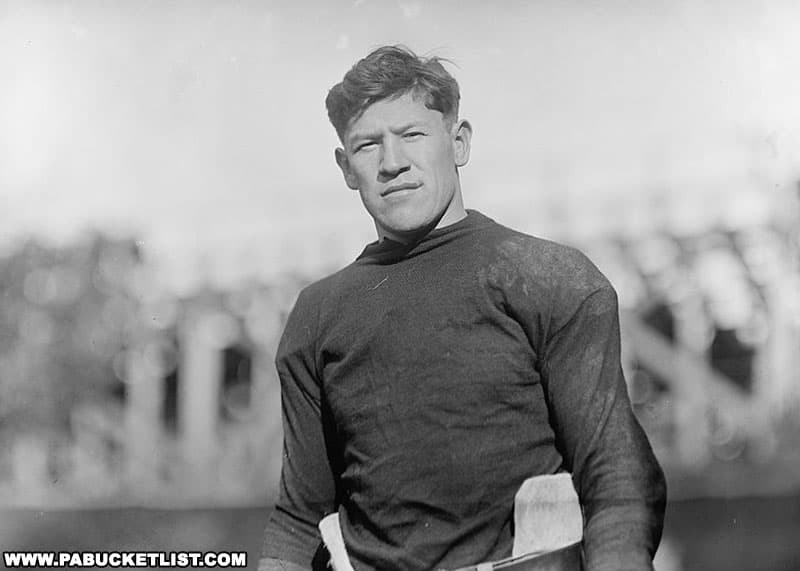 Jim Thorpe playing professional football.