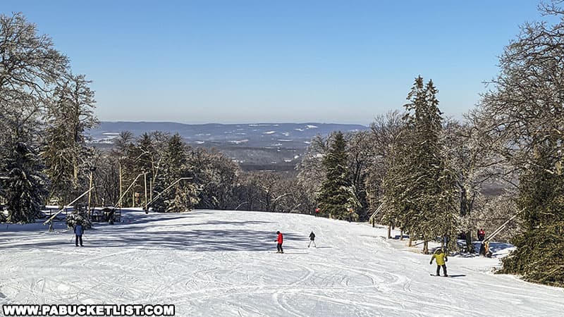 Skiing at Laurel Mountain State Park in Westmoreland County PA.
