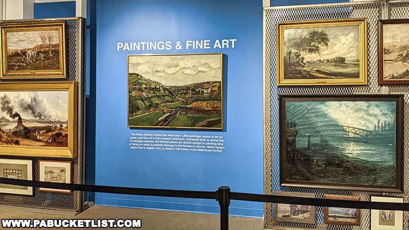 Paintings on display at the Heinz History Center in Pittsburgh PA.