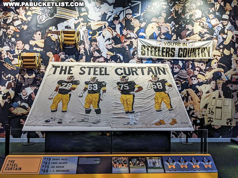 Pittsburgh Steelers exhibit at the Heinz History Center in Pittsburgh PA.