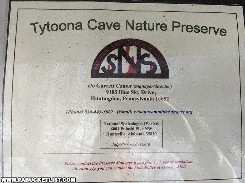 Tytoona Cave Nature Preserve is owned by the National Speleological Society in Huntsville, Alabama.