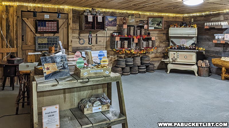 The maple camp store at Brantview Farms Maple Camp in Somerset County PA.