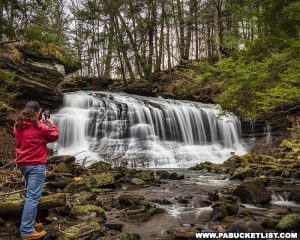 Exploring Springfield Falls in Mercer County Pennsylvania.