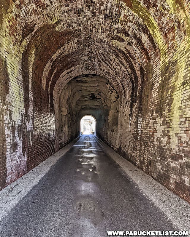 The one-lane Layton Tunnel in Fayette County Pennsylvania.