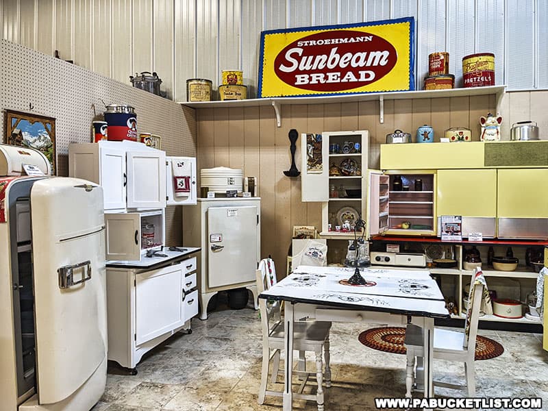 Vintage kitchen appliances on display at the Isett Heritage Museum In Huntingdon County Pennsylvania.