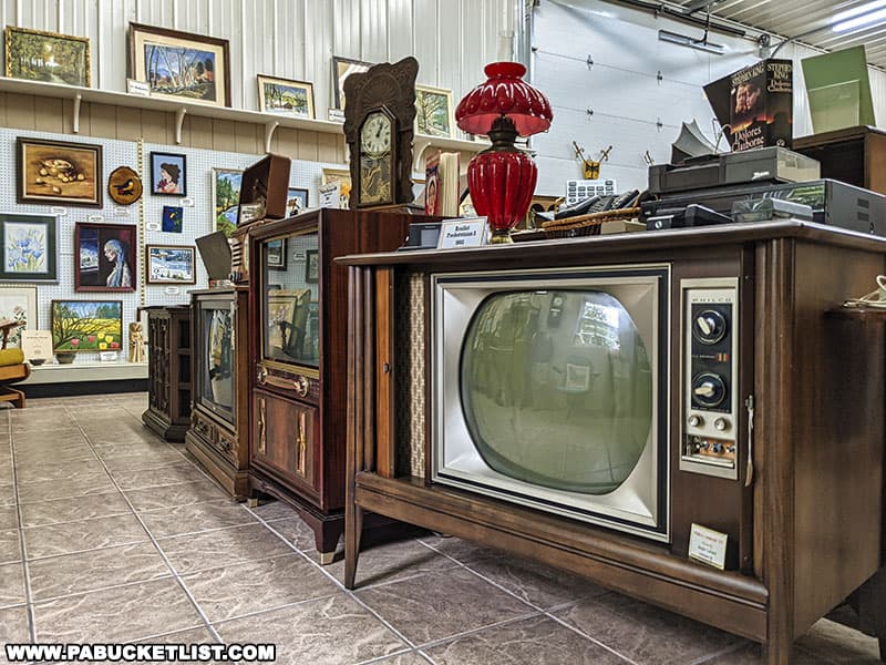 Vintage televisions on display at the Isett Heritage Museum In Huntingdon County Pennsylvania.