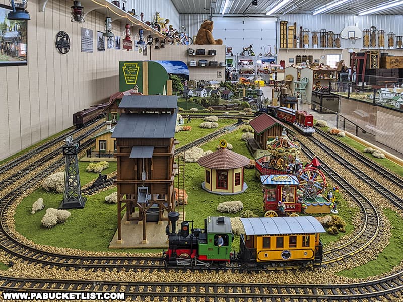Model train display at the Isett Heritage Museum in Huntingdon County PA.