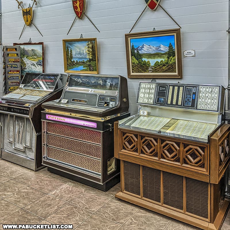 Vintage jukebox exhibit at the Isett Heritage Museum In Huntingdon County Pennsylvania.