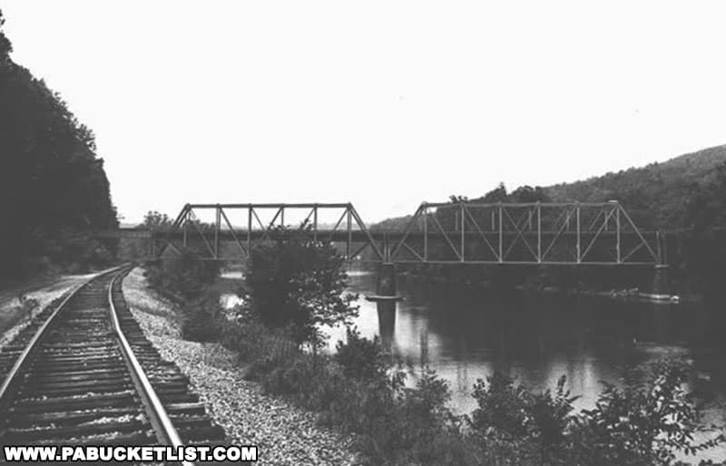 Historical photo of the Layton Bridge.